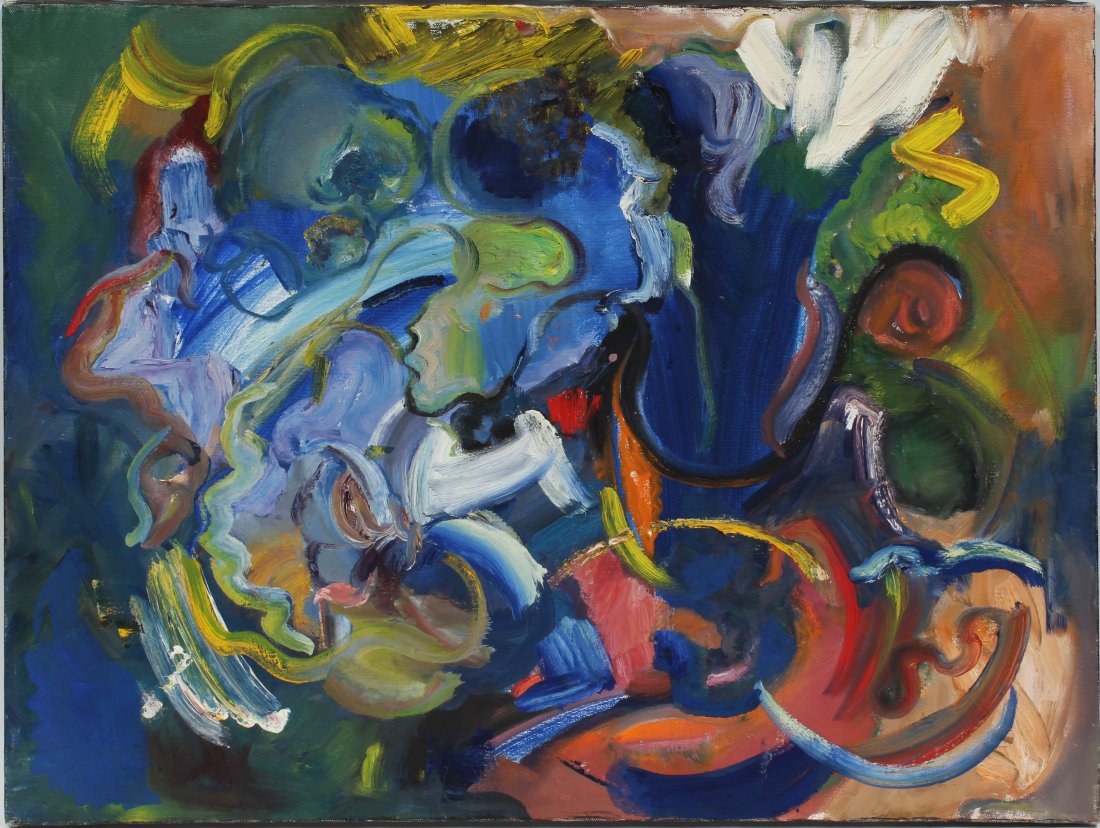 Vintage American NY Abstract Expressionist Oil Painting (1 of 6)