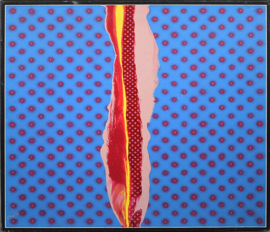 Vintage Pop Art Abstract Ernest Posey Oil Painting RARE (1 of 4)