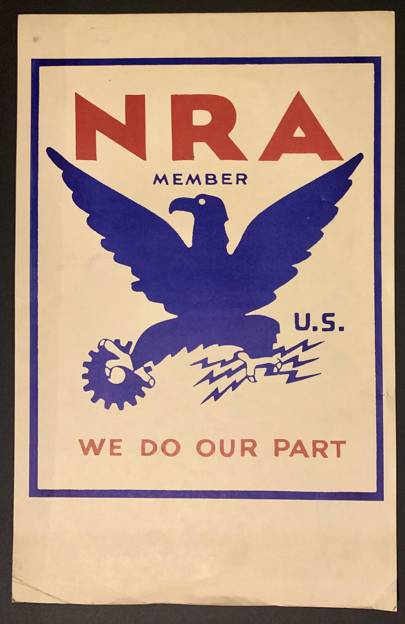 NRA Poster WPA Era (1 of 3)