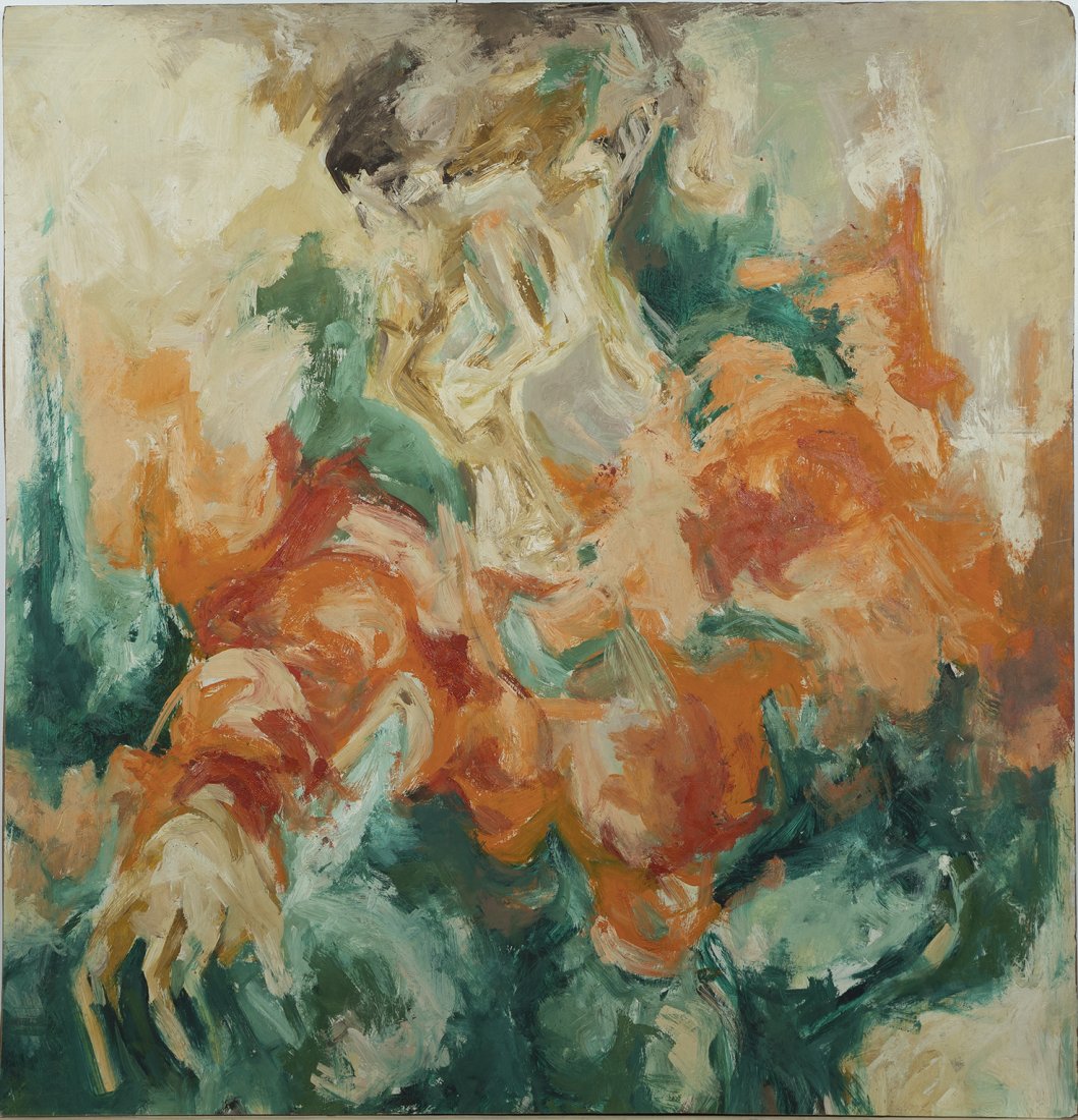 Vintage Abstract Expressionist Original  Oil Painting (1 of 5)