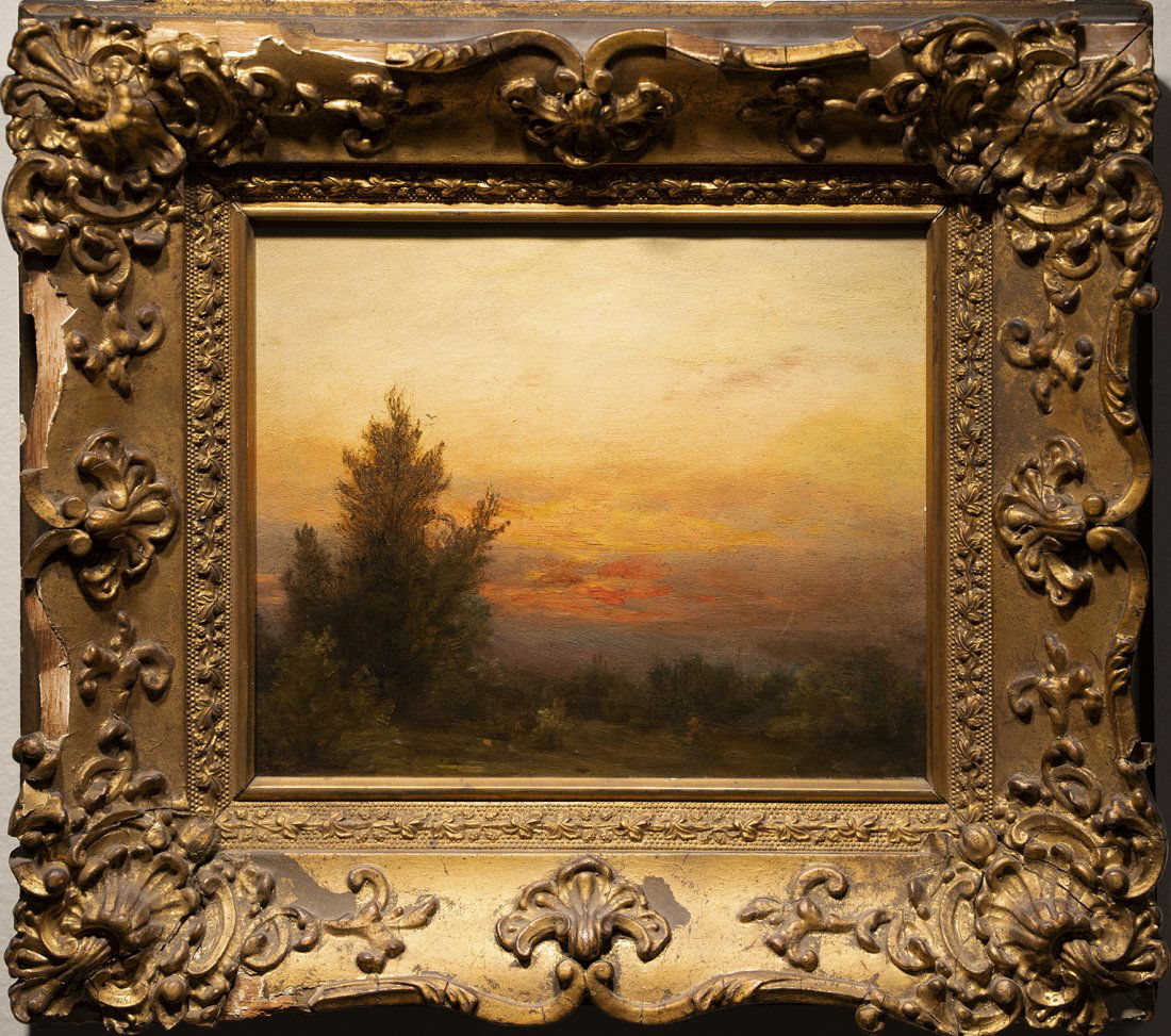 Antique Hudson River School Masterpiece Sunset Painting (1 of 5)