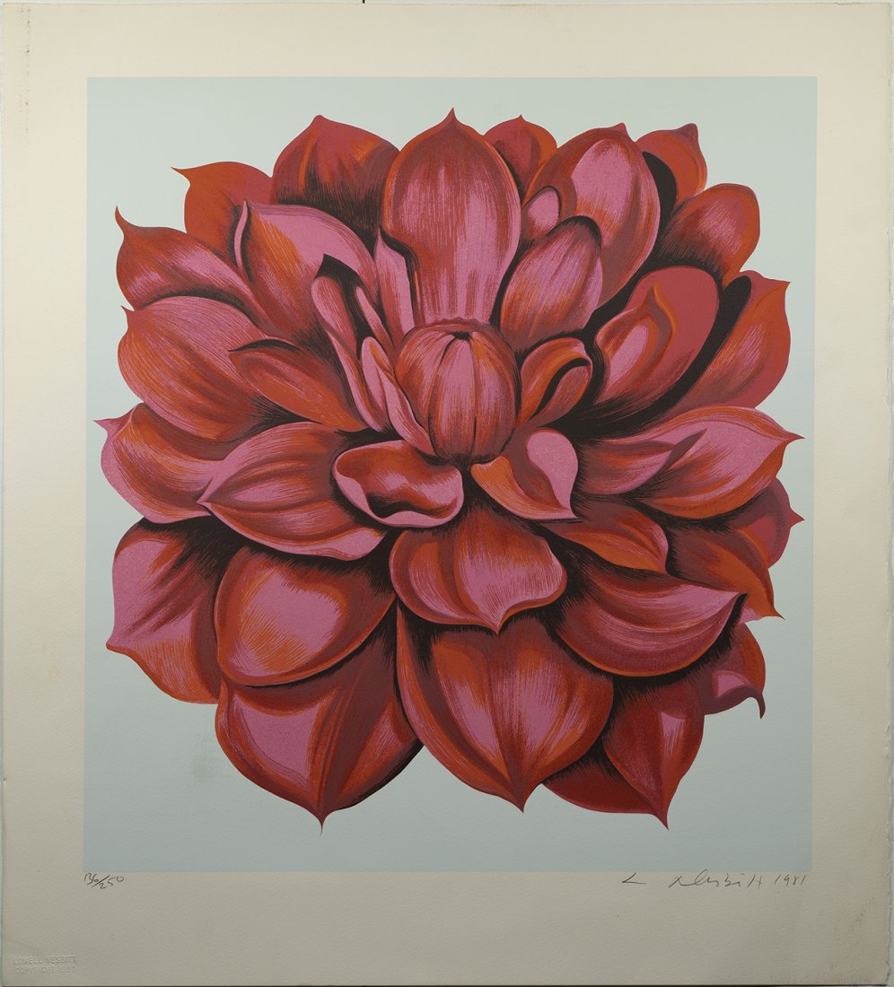 Chrysanthemum Lithograph by Lowell Nesbitt (1 of 7)