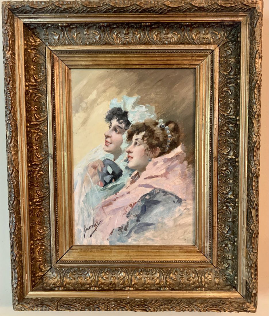 Antique Italian Impressionist Enrico Gamba Exhibited (1 of 10)