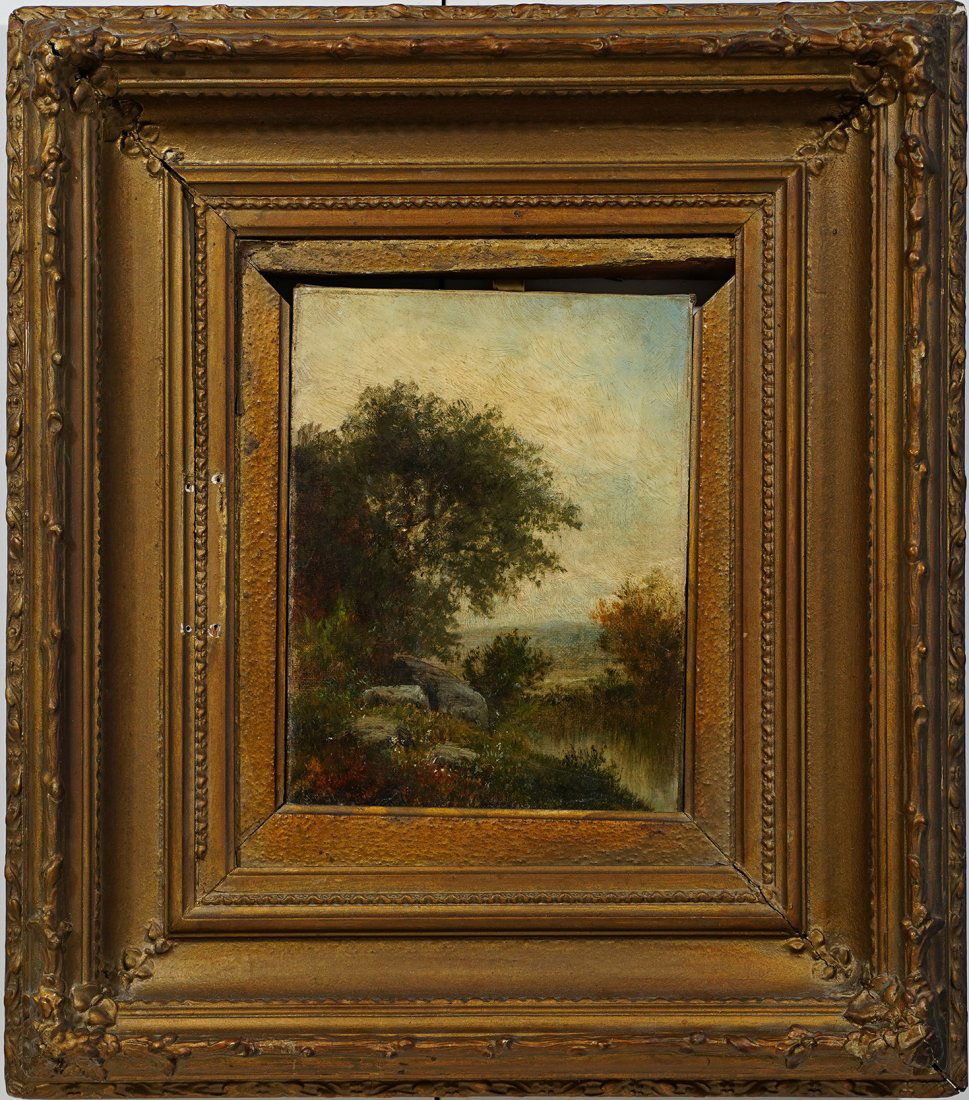 Antiqe American Hudson River School Luminois Landscape (1 of 6)