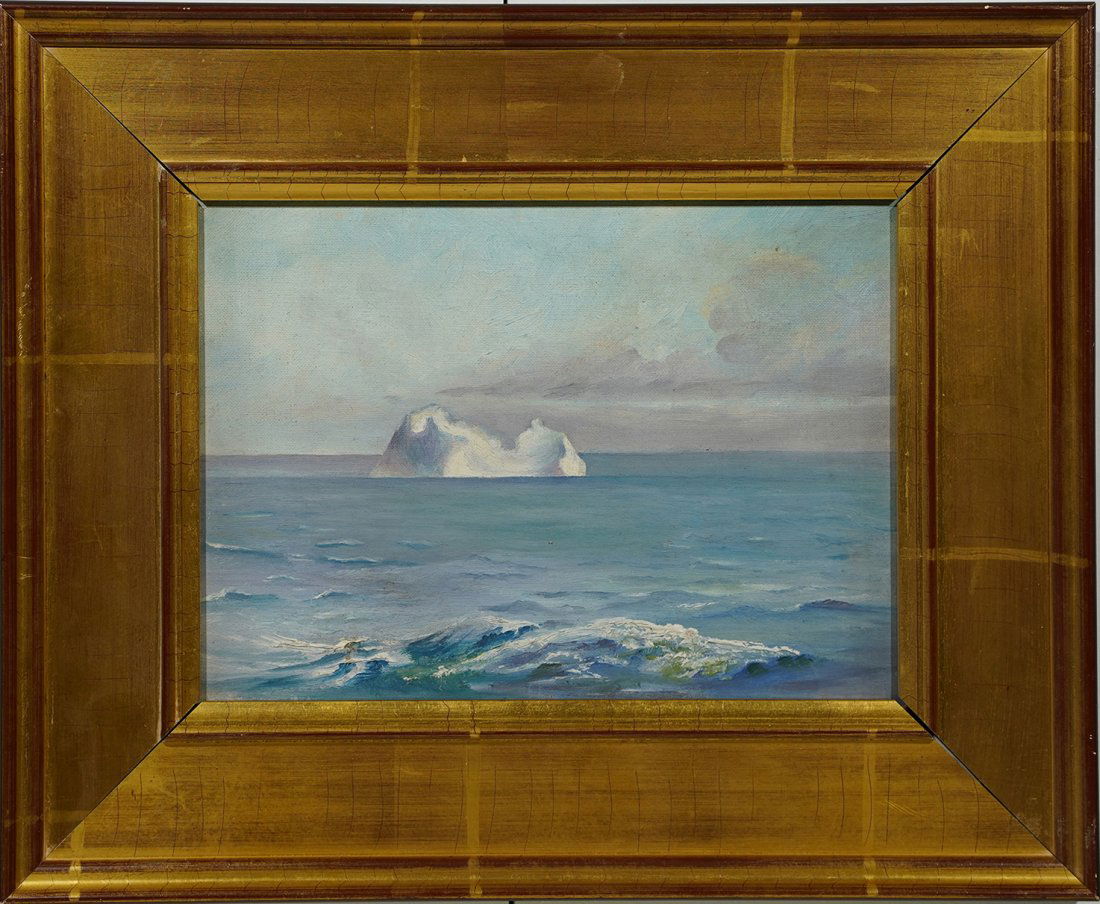 Impressionist Arctic Iceburg Original Rare Seascape (1 of 6)