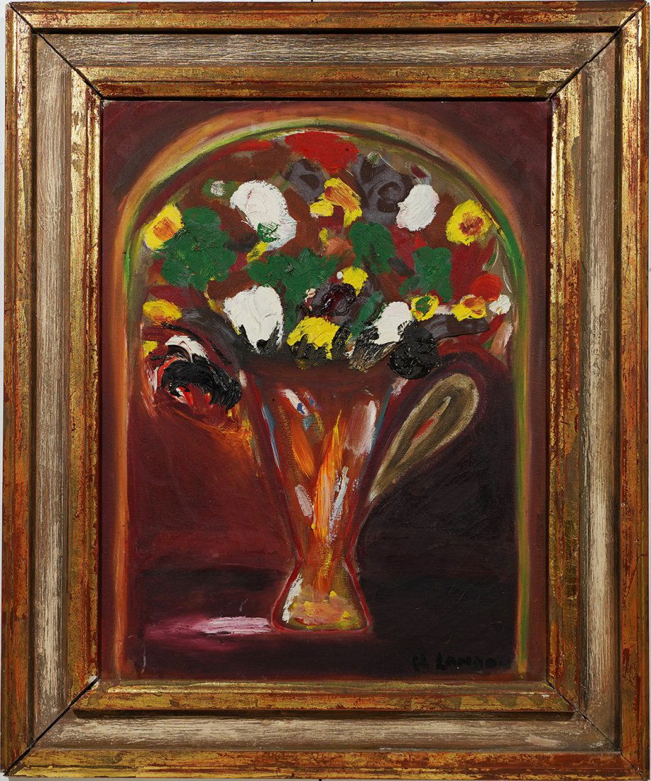 American Modernist Flower Still Life Oil Painting (1 of 7)