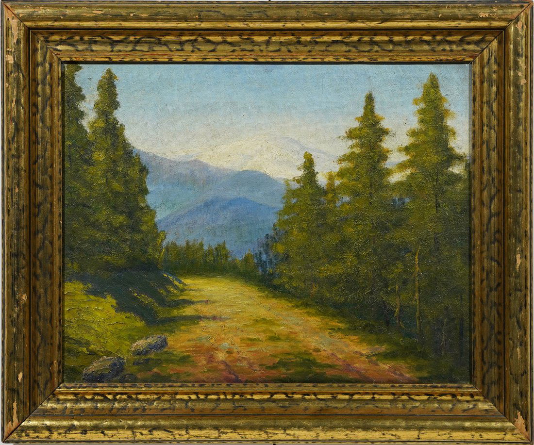 Antique Western American School Landscape Painting (1 of 7)