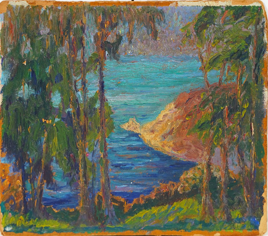 Antique California Coastal Ocean Landscape Painting (1 of 5)