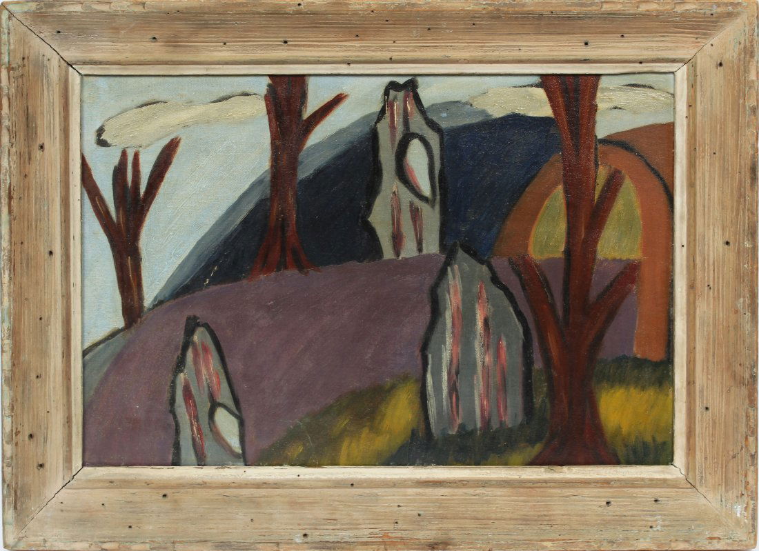 Major American Modernist Abstract Landscape Painting (1 of 5)