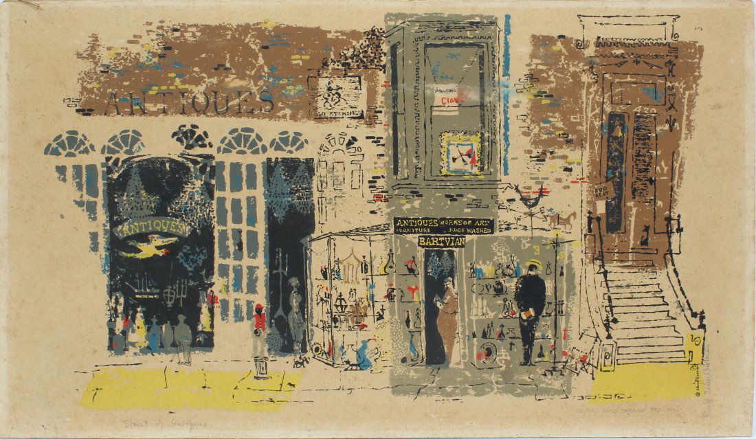 Vintage Signed Modernist Print (1 of 4)