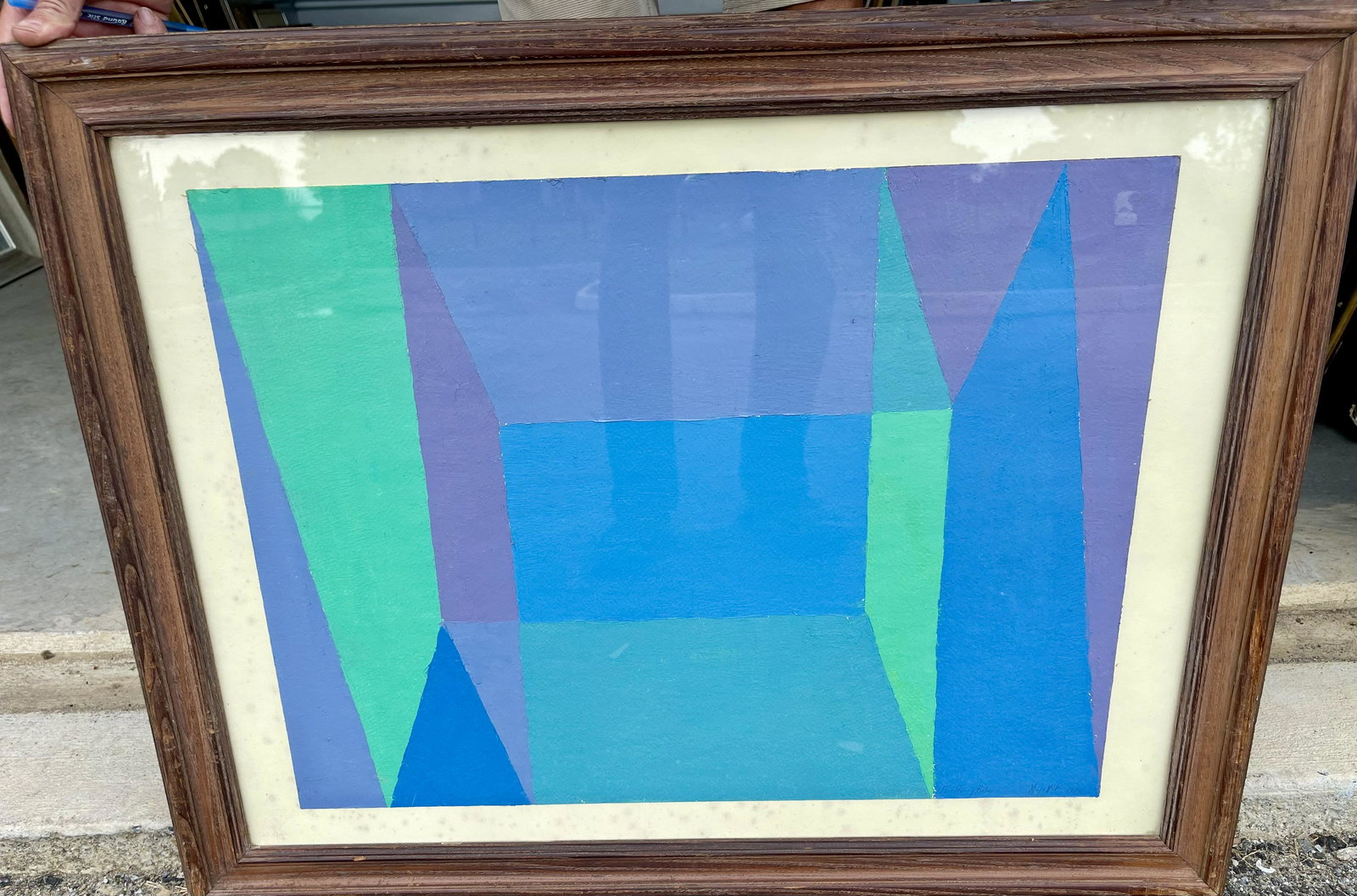 American Artist Geometric Abstract Signed Modern (1 of 5)