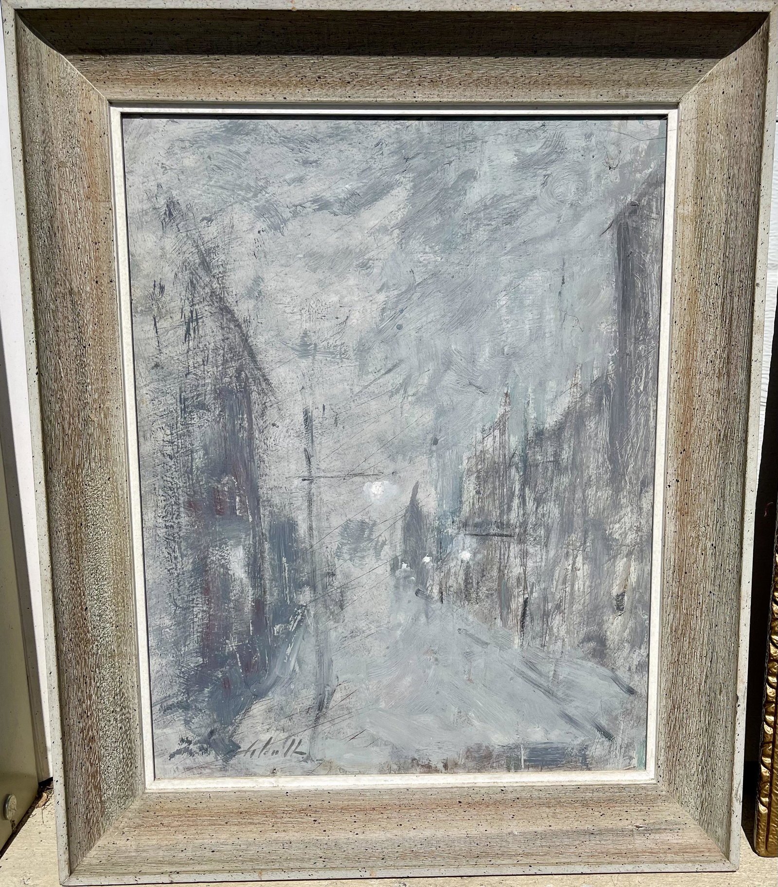 American Expressionist Tonalist Nocturne Winter City (1 of 4)