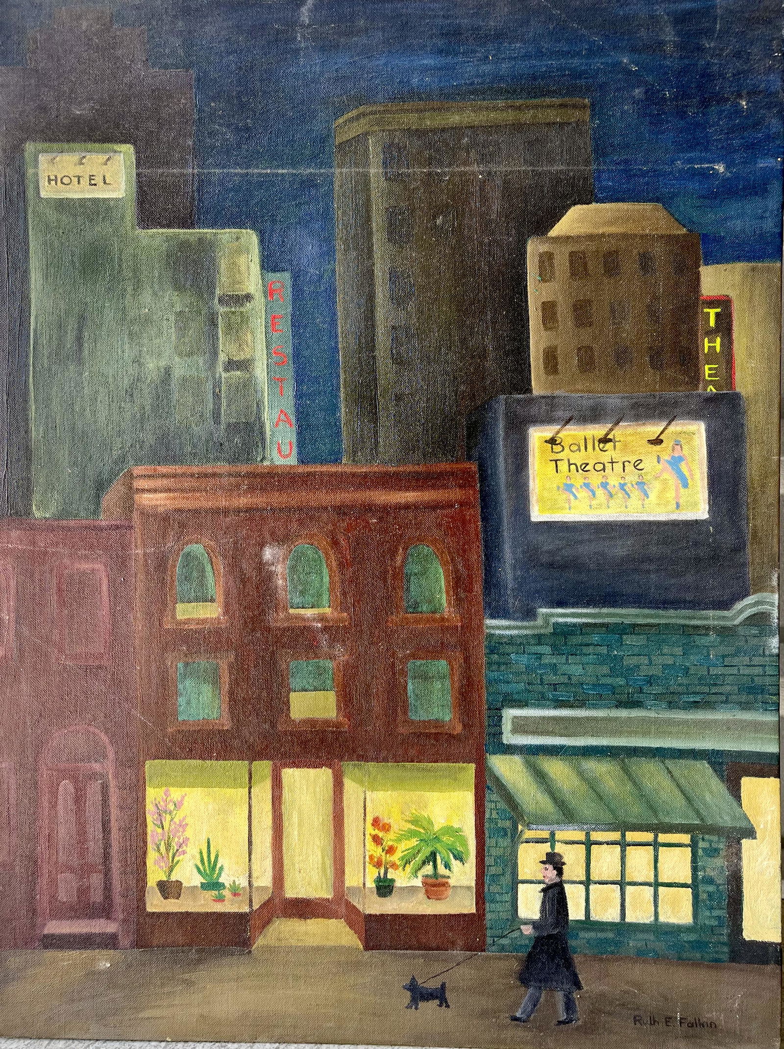 American Modernist Artist Connecticut WPA City Scene (1 of 1)