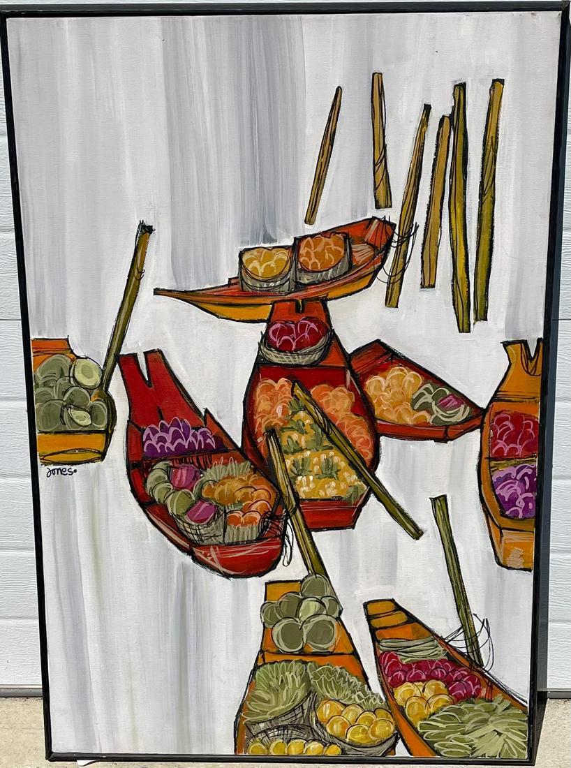 American Artist Bangkok Thailand Modernist Painting (1 of 4)