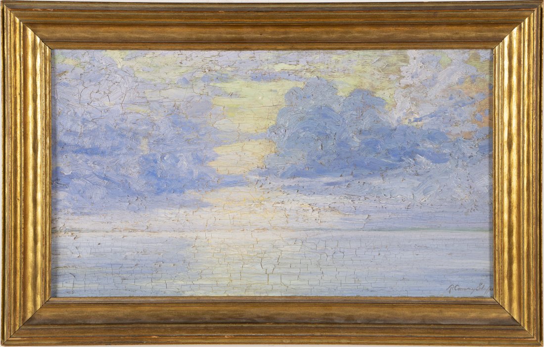 American School Panoramic Texas Landscape Signed Oil (1 of 5)