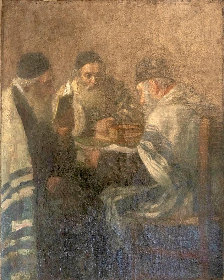 Antique Impressionist Dutch French Jewish Priests Rabbi (1 of 3)