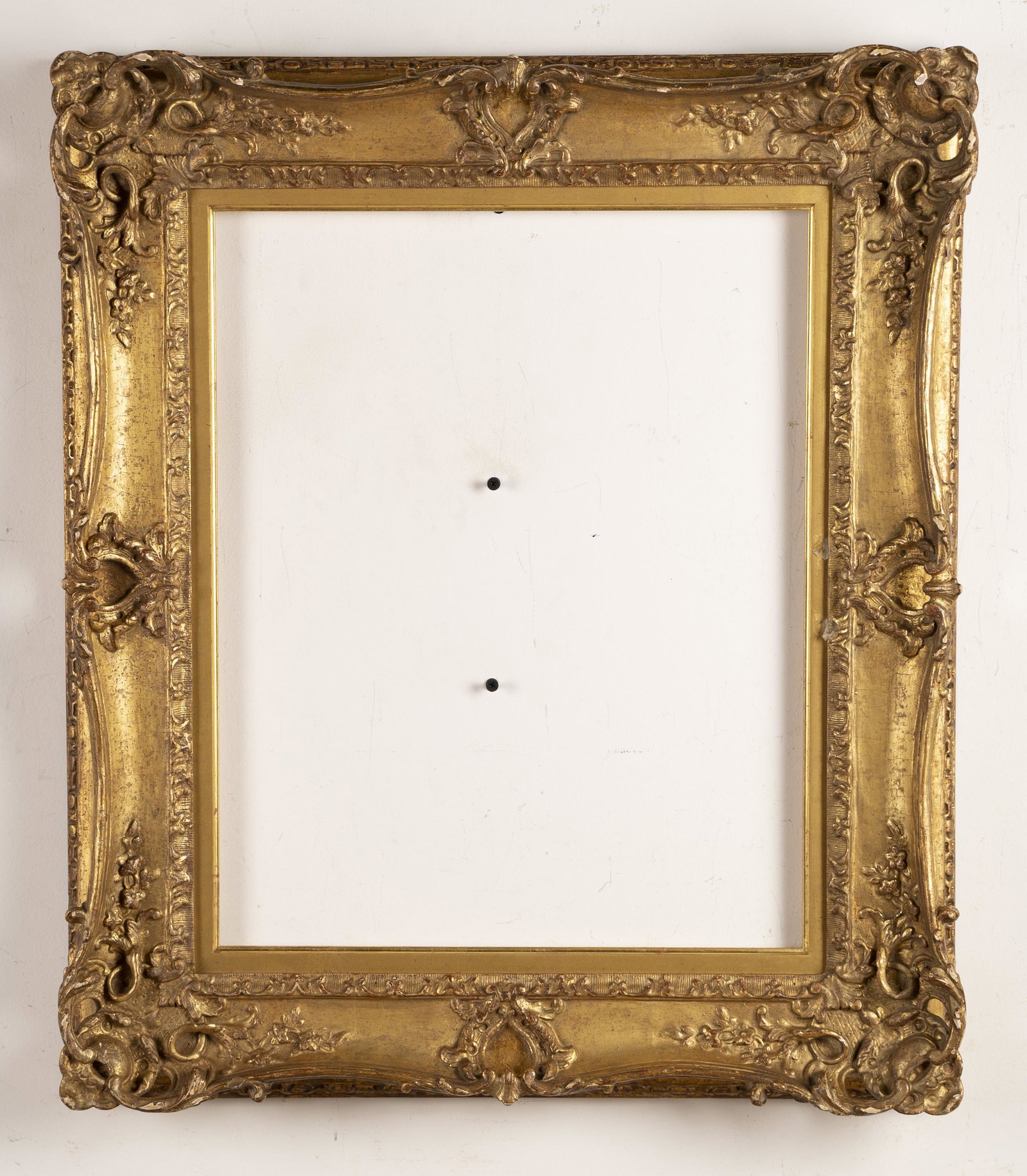 16 by 20 Opening Giltwood Impressionist Painting Frame: Antique American gold oil painting frame. Condition as photographed. From a collection of a retired frame dealer in New York City!!! Some amazing frames!! Make sure you take a close look. Opening size