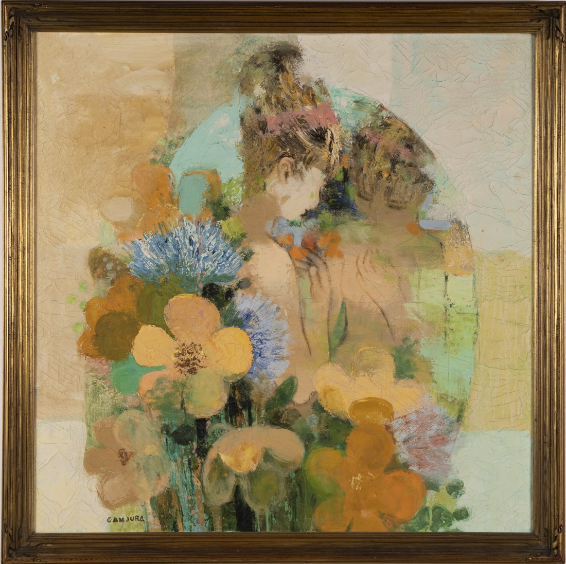 Noe Canjura Signed Modernist Abstract Oil Painting (1 of 6)