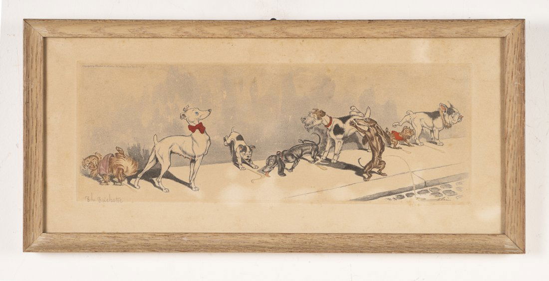 Boris O'Klein Signed Etching Original Dog Humor Print (1 of 5)