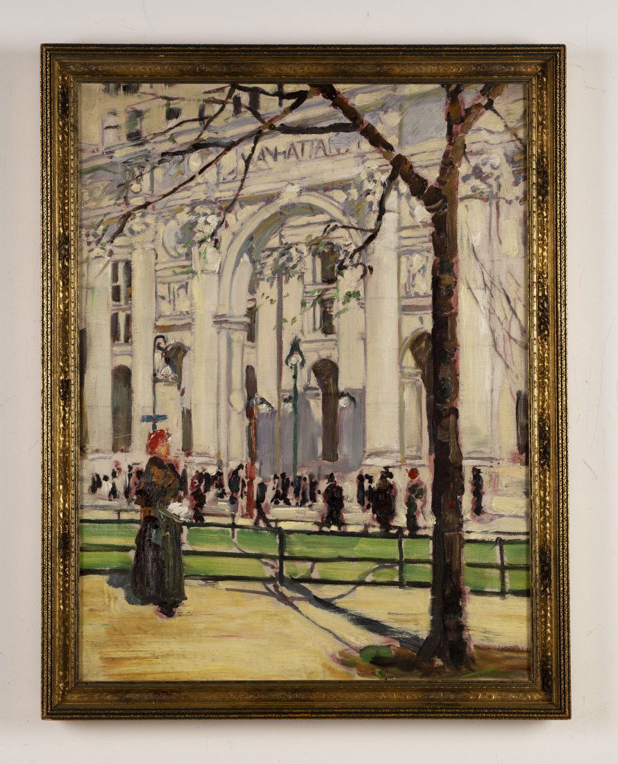 Ashcan School Cityscape Oil Painting New York City (1 of 5)