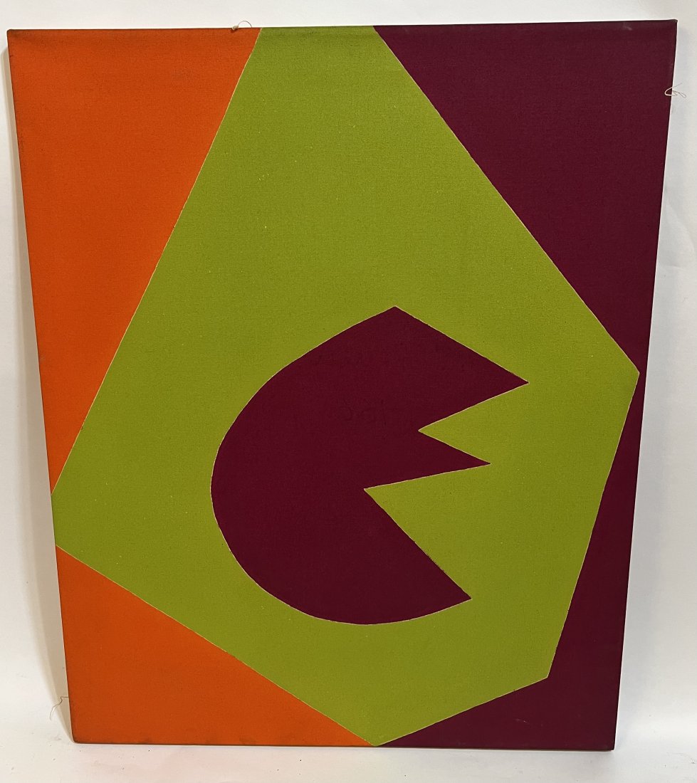 Vintage Minimalist Abstract Mid Century Modern Painting (1 of 5)