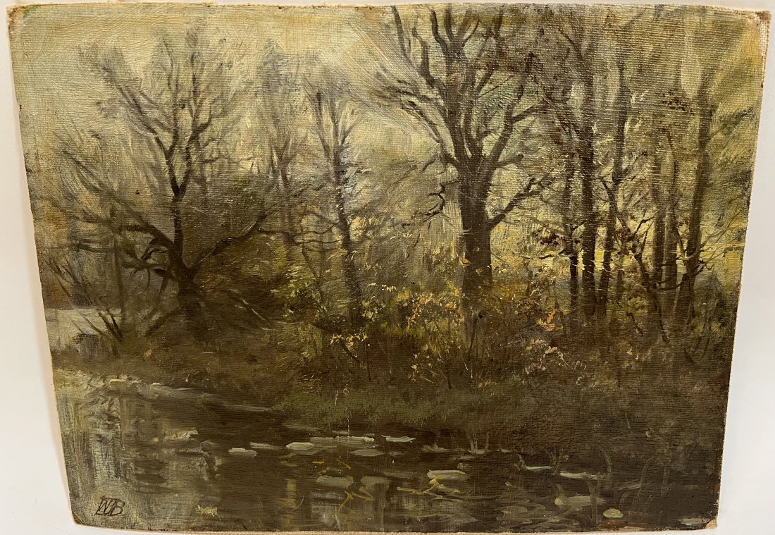 Waldo Beaman New Hampshire Forest Signed Oil Painting (1 of 7)