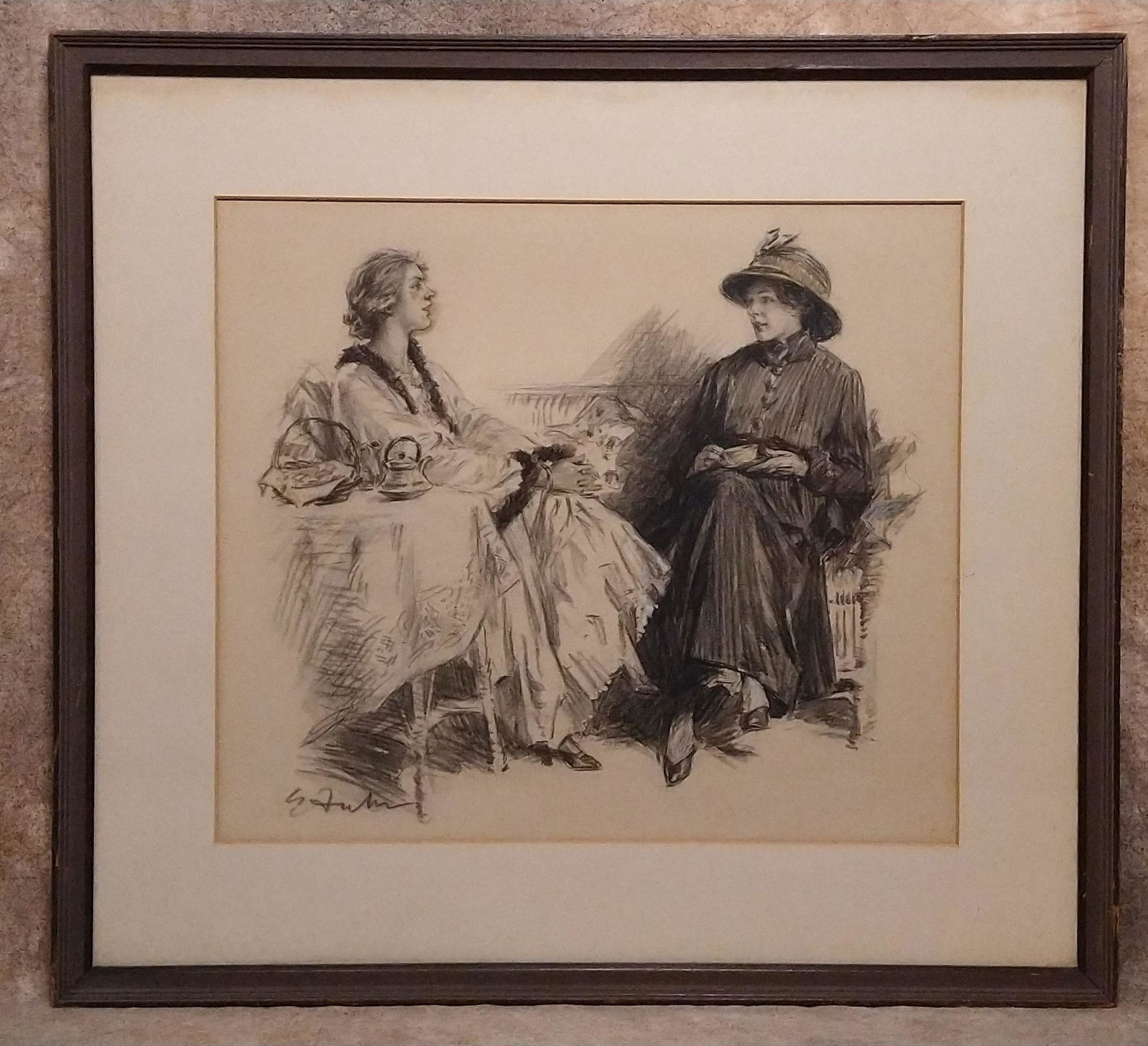 Emil Fuchs Austria/England/New York Artist Watercolor with Gouache (1 of 3)