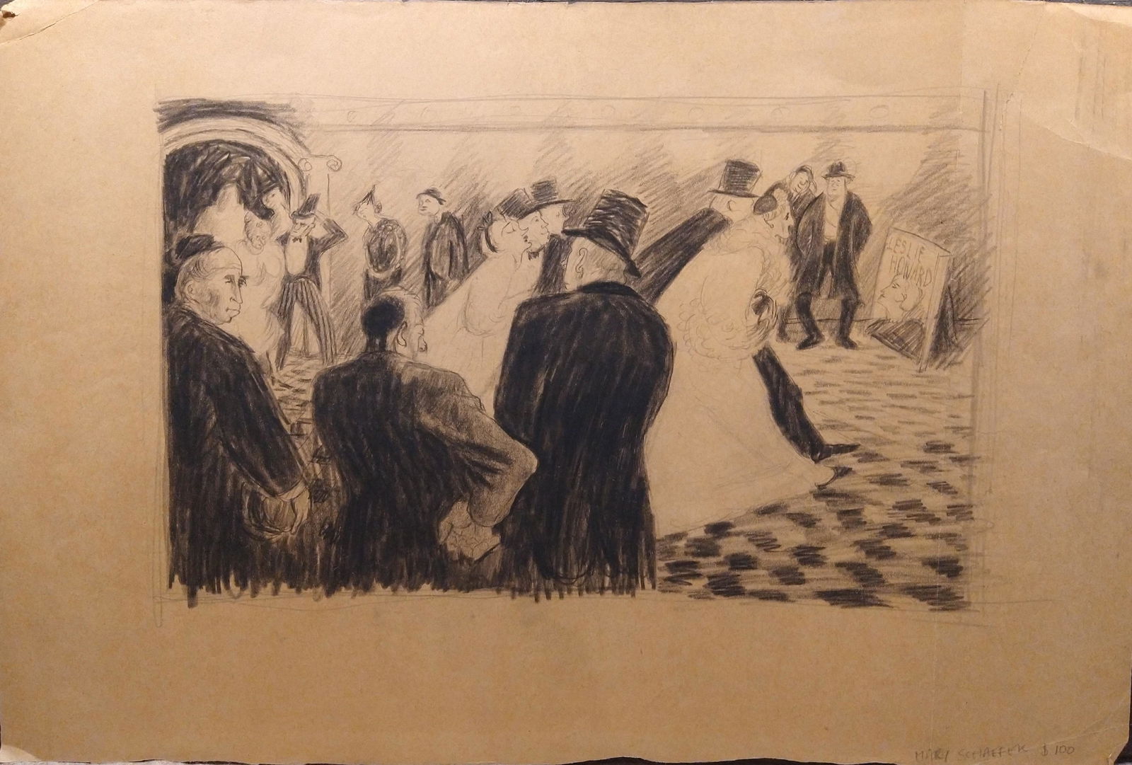 Antique Vintage Ashcan School Drawing New York Signed #2 (1 of 4)