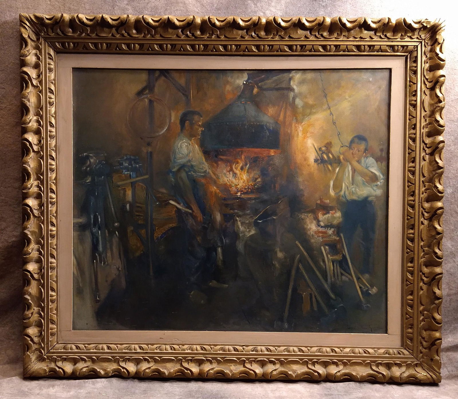 Antique Impressionist Constantino Gomez y Salvador Spanish Artist Exhibited Pan Pacific Exhibition (1 of 5)