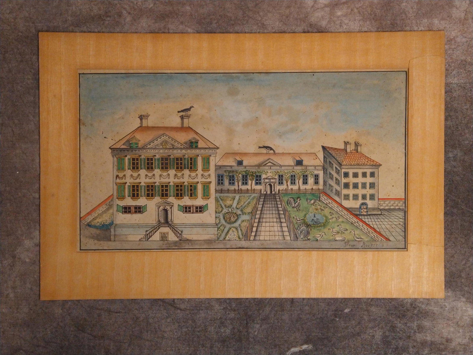Henri Rousseau French Artist Museum Quality Watercolor Signed (1 of 7)