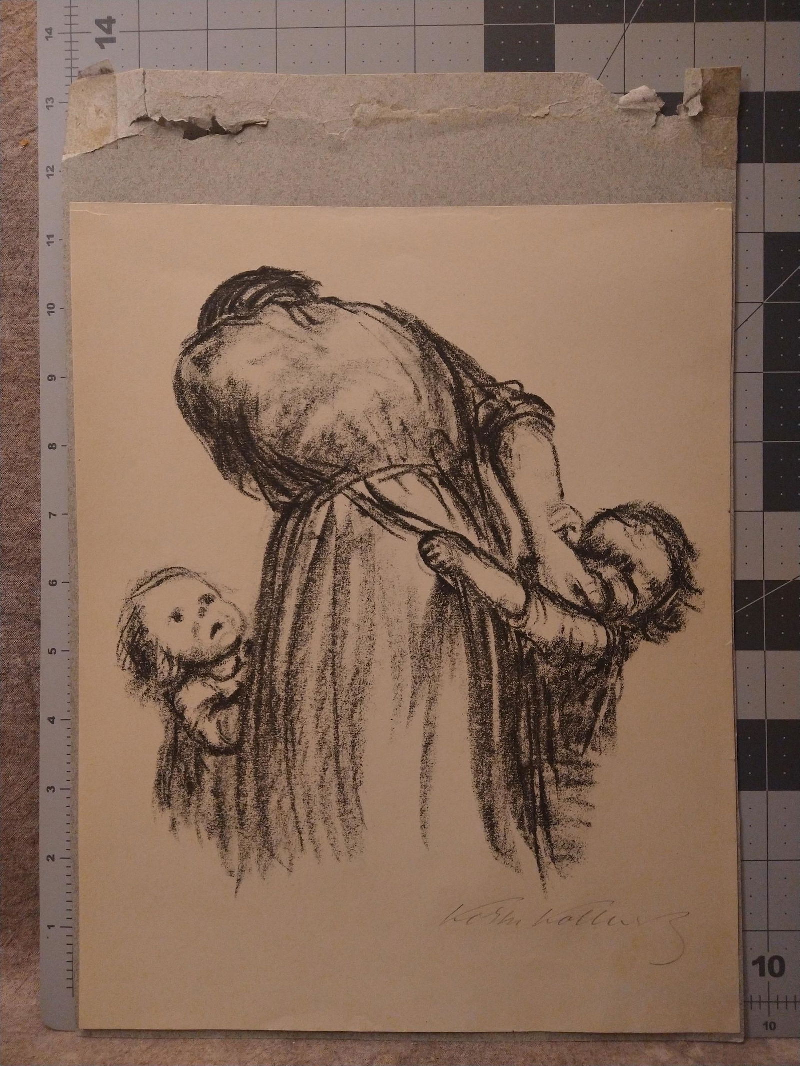 Kathe Kollwitz Pencil Signed Lithograph: Kathe Kollwitz Pencil Signed Lithograph, signed lower right, 11 3/4 x 9 3/8 on wove paper.