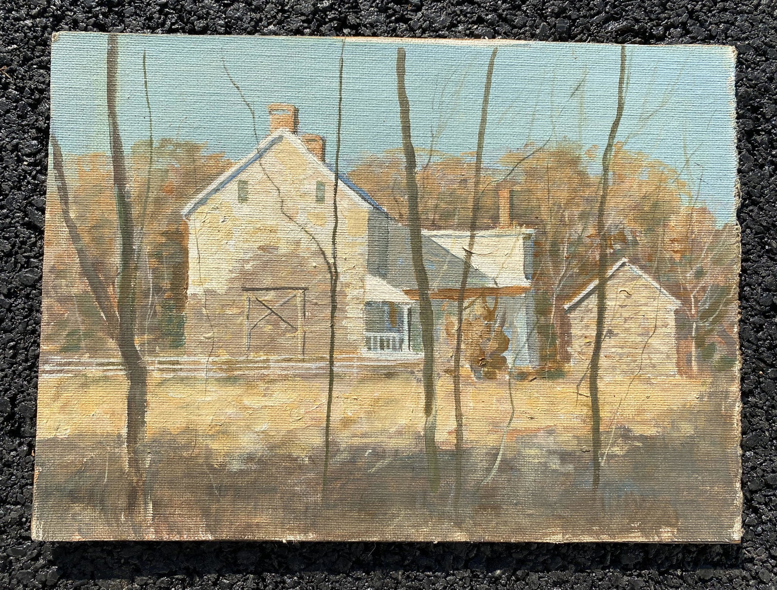Antique American Impressionist Chester County, Pennsylvania Scene oil Painting: Antique American Impressionist Chester County, Pennsylvania Scene oil Painting, O/C/B, 8 x 11" board