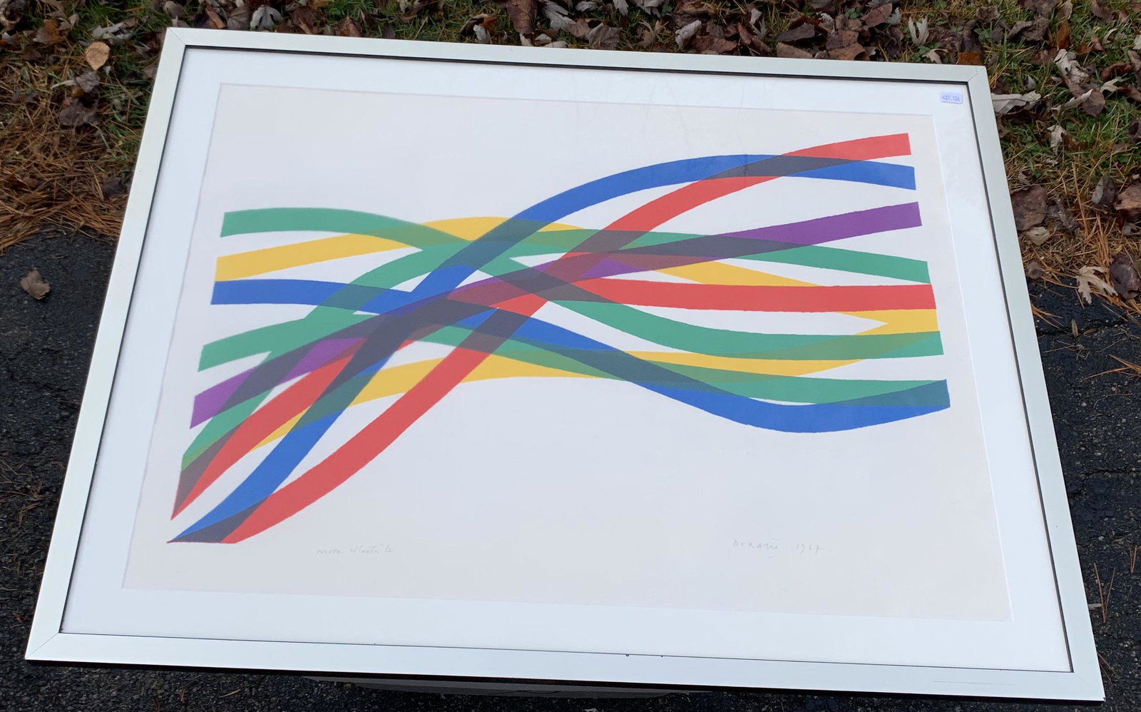 Italian Mid-Century Modernist Abstract Listed Piero Dorazio Lithograph Signed: Italian Mid-Century Modernist Abstract Listed Piero Dorazio Lithograph Signed, 19 x 27", 24 x 32" framed. Since 1945 Piero Dorazio studied architecture in Rome. At the same time his first abstract wor