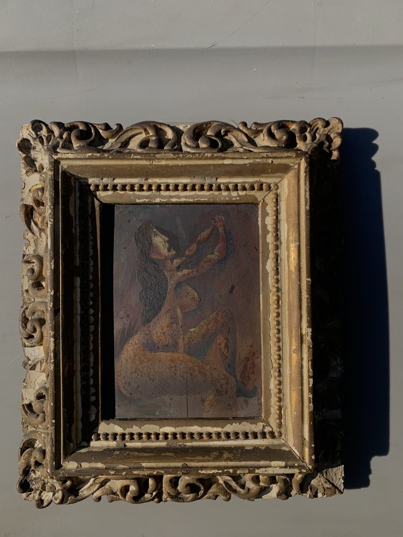 American New York Artist James Guy 1940 Biomorphic Abstract Figure Oil Painting Signed: American Artist James Guy 1940 Biomorphic Abstract Figure Oil Painting Signed Born in Middletown, Connecticut, James Guy received his formal training at the Hartford Art School, where he was taught by
