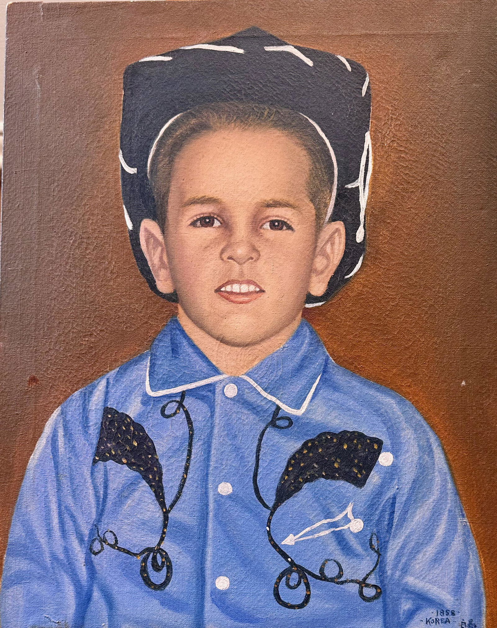 Mid Century Modern Korea Artist American Boy SIgned (1 of 4)