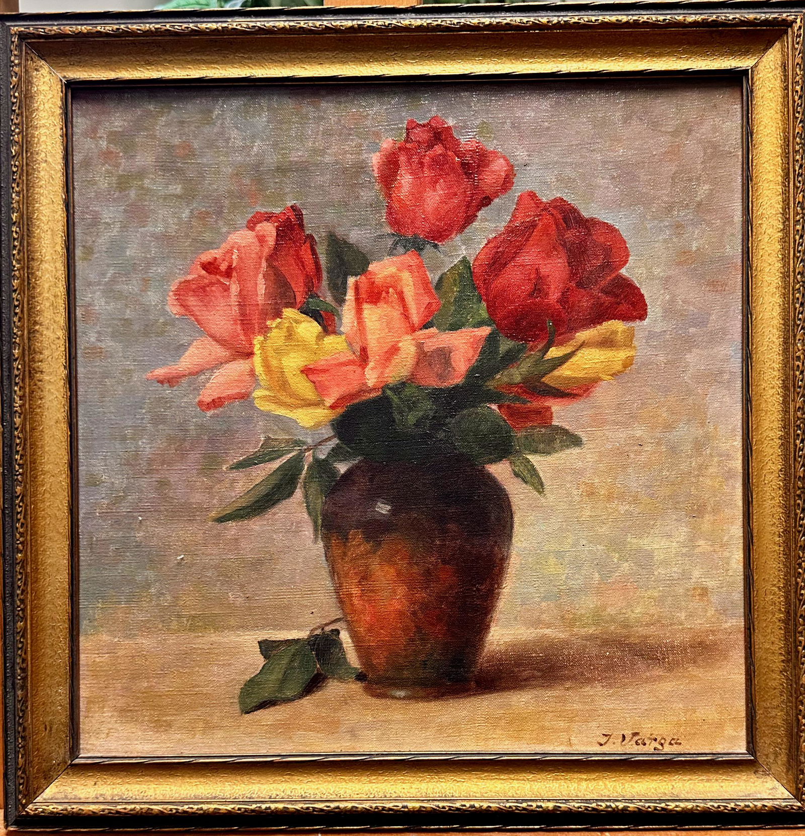 Joseph Varga American Impressionist Buffalo New York Artist Still-Life Signed Oil Painting (1 of 5)