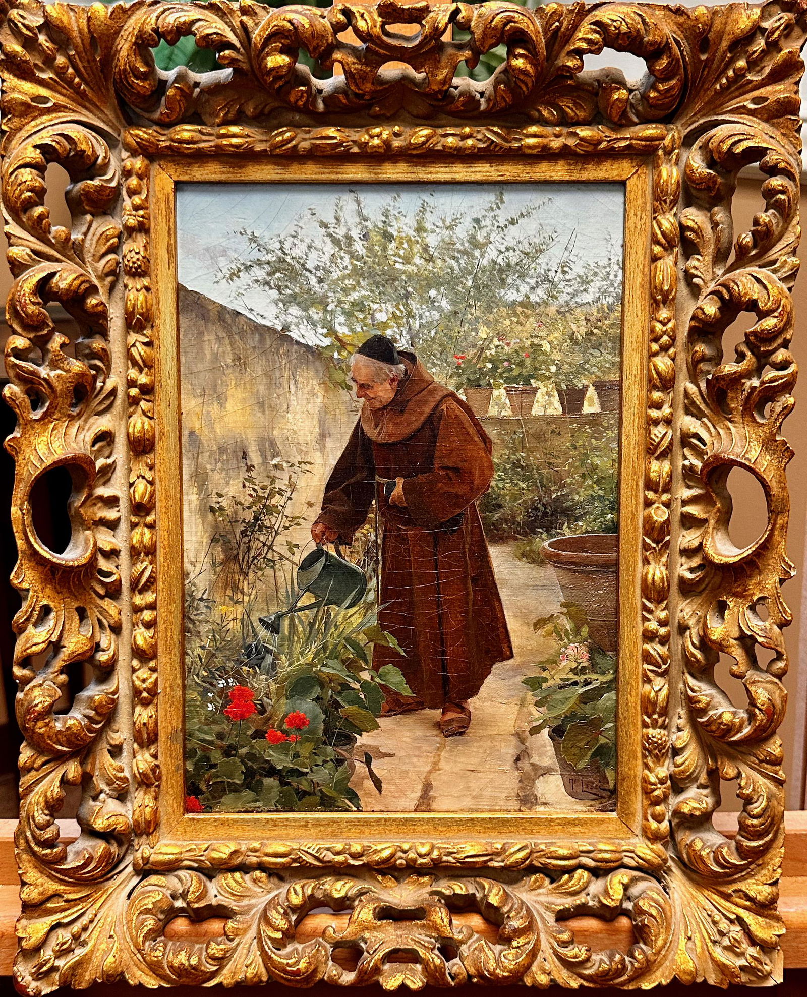 Tito Lessi 19th Century Italian Impressionist oil Painting Signed (1 of 7)