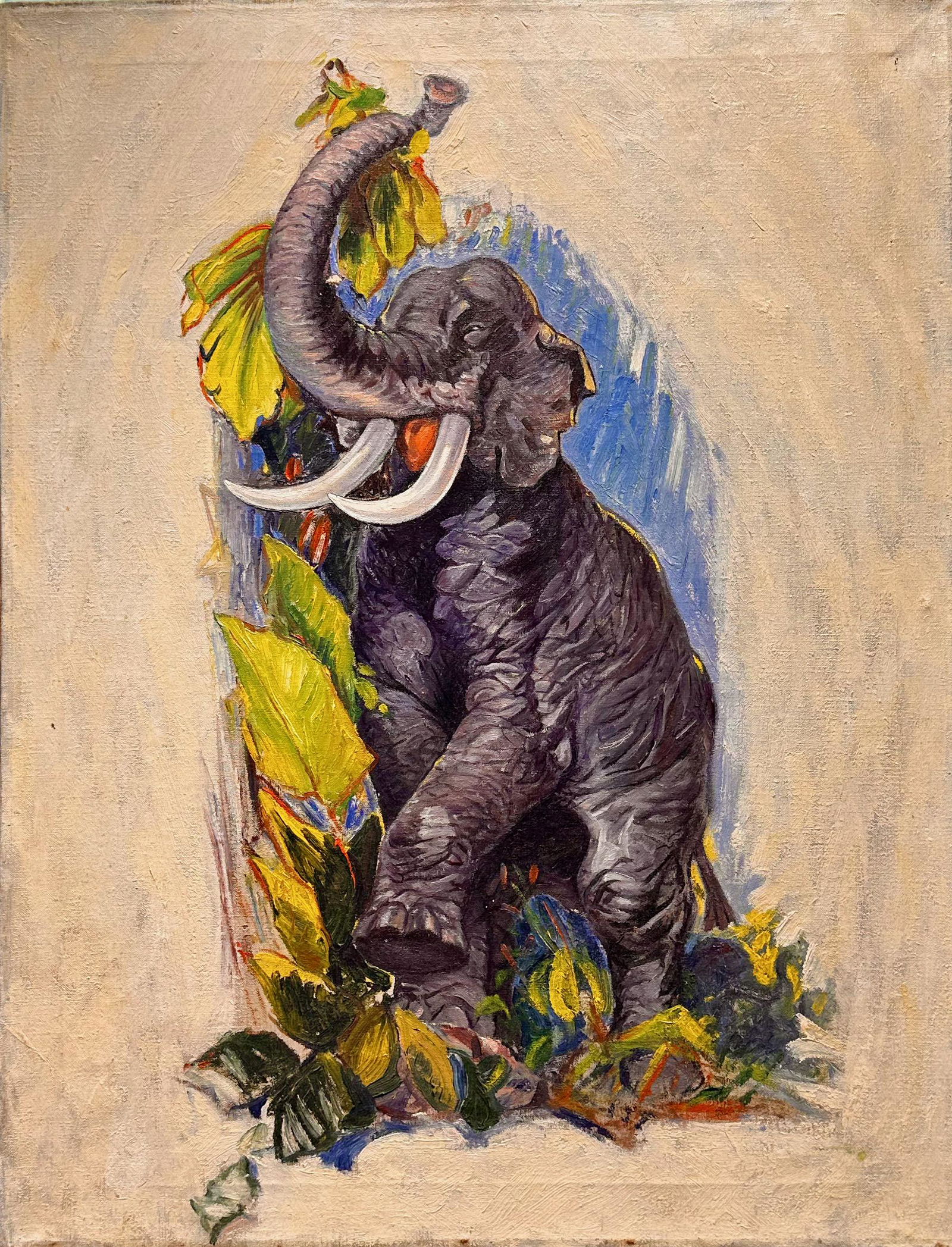 Henry james Soulen American Illustrator Oil painting for Tarzan's Jungle Book. (1 of 5)