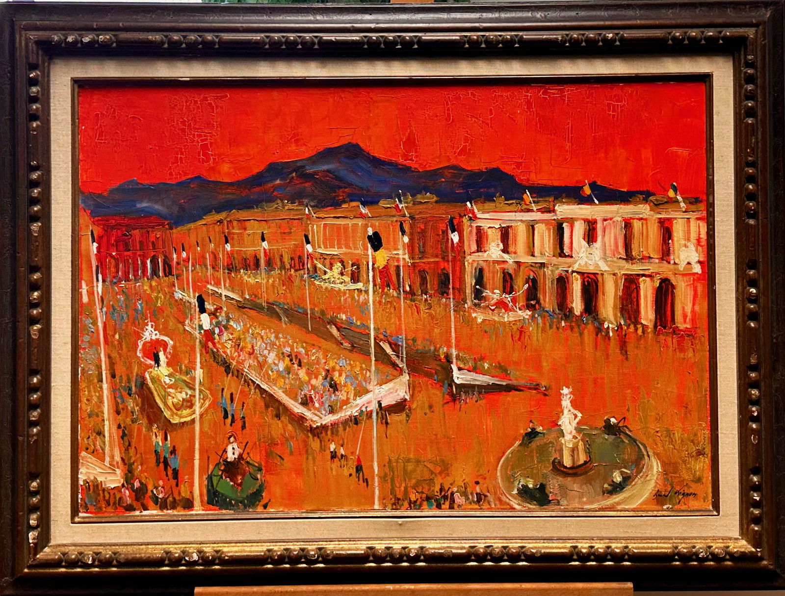 French School of Paris Abstact Modernist Oil Painting Bernard Lignon Signed (1 of 6)