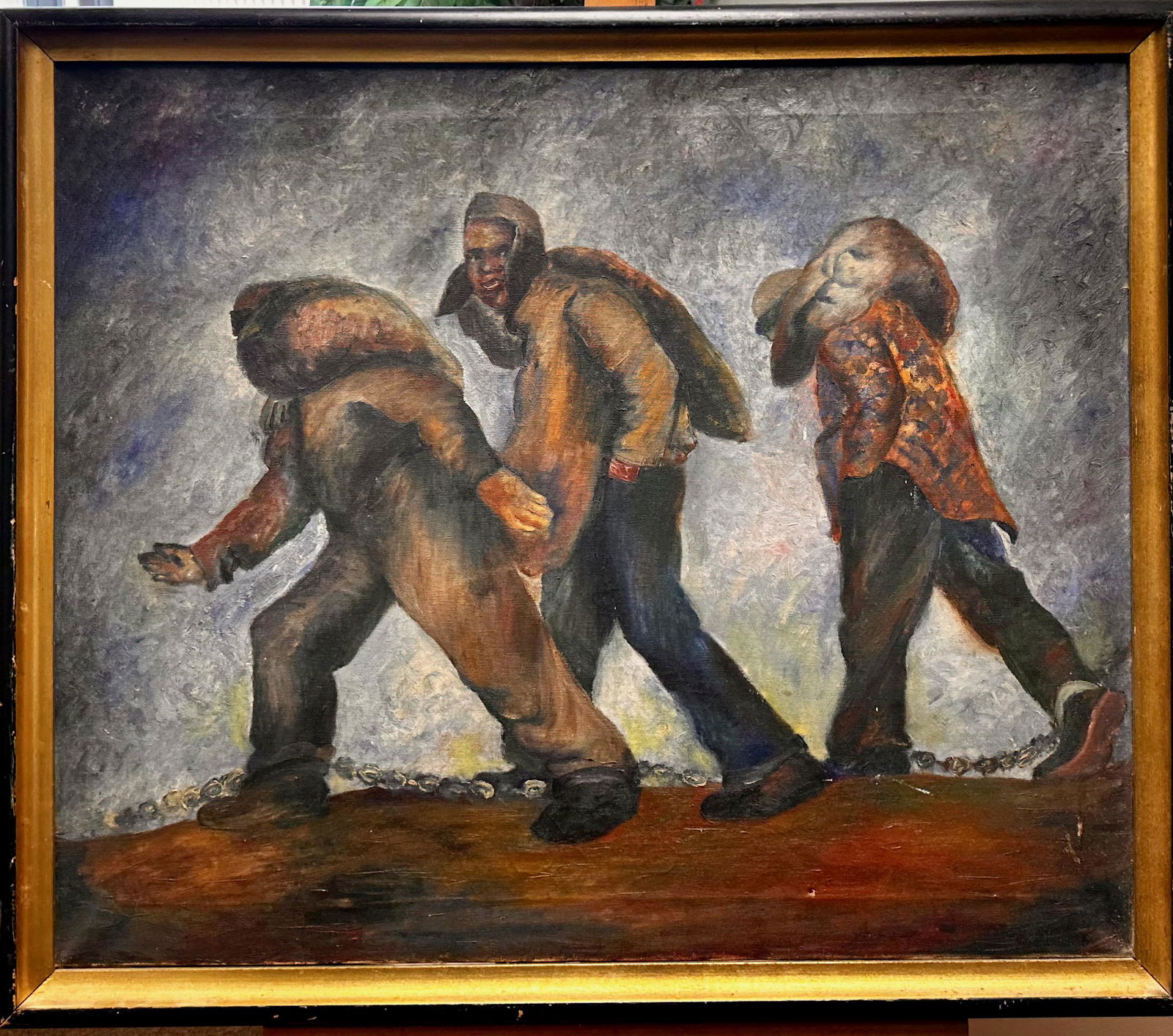 Rare WPA African American Theme American Female Philadelphia Artist Oil Painting Signed Bessie (1 of 6)