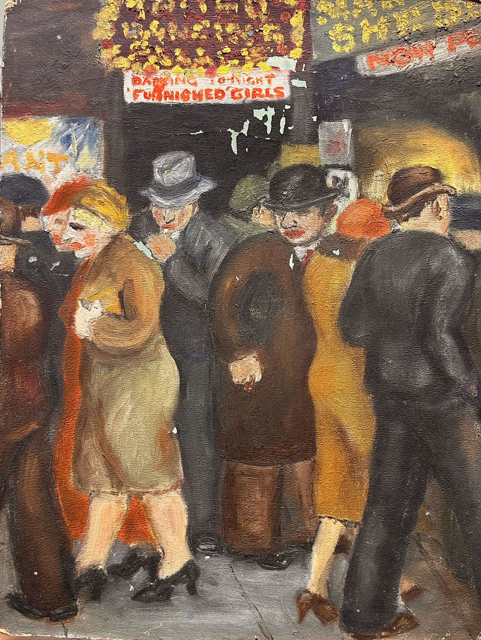 American Artist Ashcan School Oil Painting Signed (1 of 6)