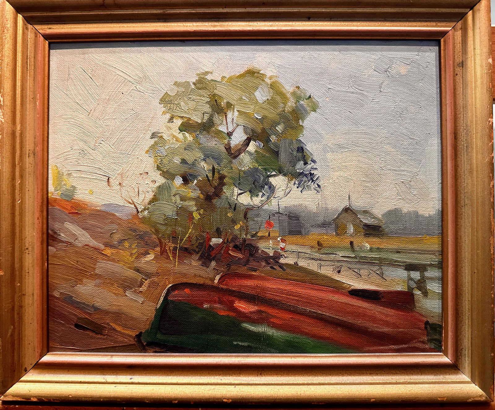Vintage American Impressionist Artist Oil Painting Signed (1 of 5)
