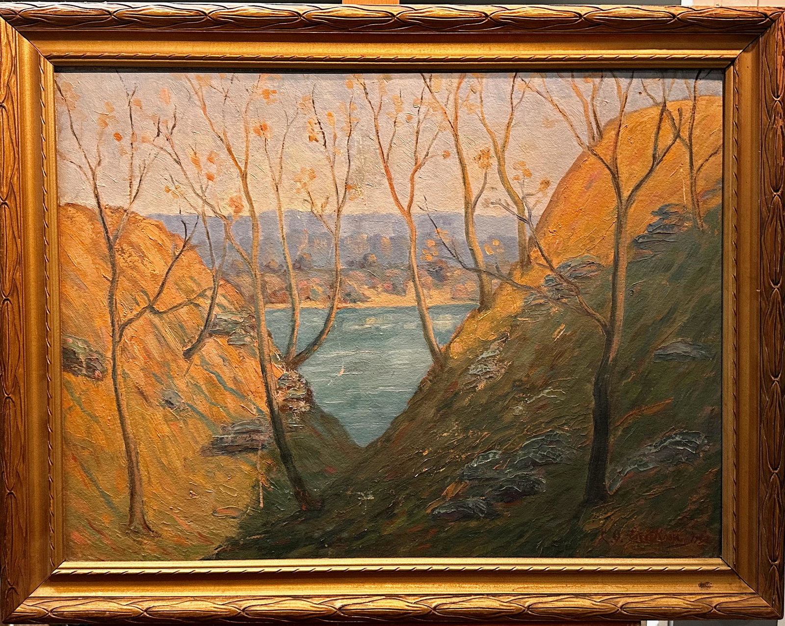 Carl Olaf Erickson American Minnesota Impressionist Oil Painting Signed: Carl Olaf Erickson American Minnesota Impressionist Oil Painting Signed. American Impressionist Oil on Board; SLR; C.O. Erickson; partial exhibition lable and number verso; 18 x 24. Born in Malung-Dal