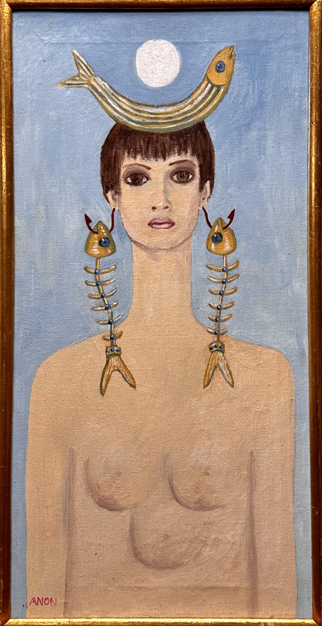 Rare Hubert Pickering Harmon Mexican Modernist Jewelry Designer Original oil Painting (1 of 4)