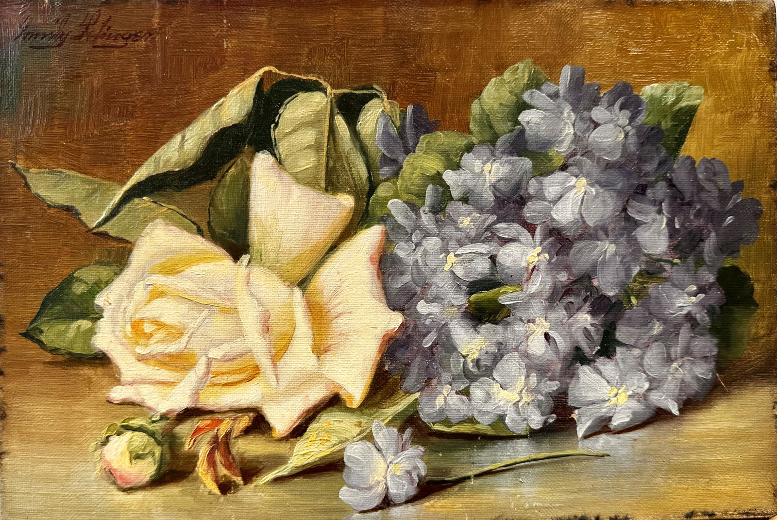 Emily Harris McGary Selinger North Carolina Kentucky Impressionist Still-Life Oil Painting Signed (1 of 4)