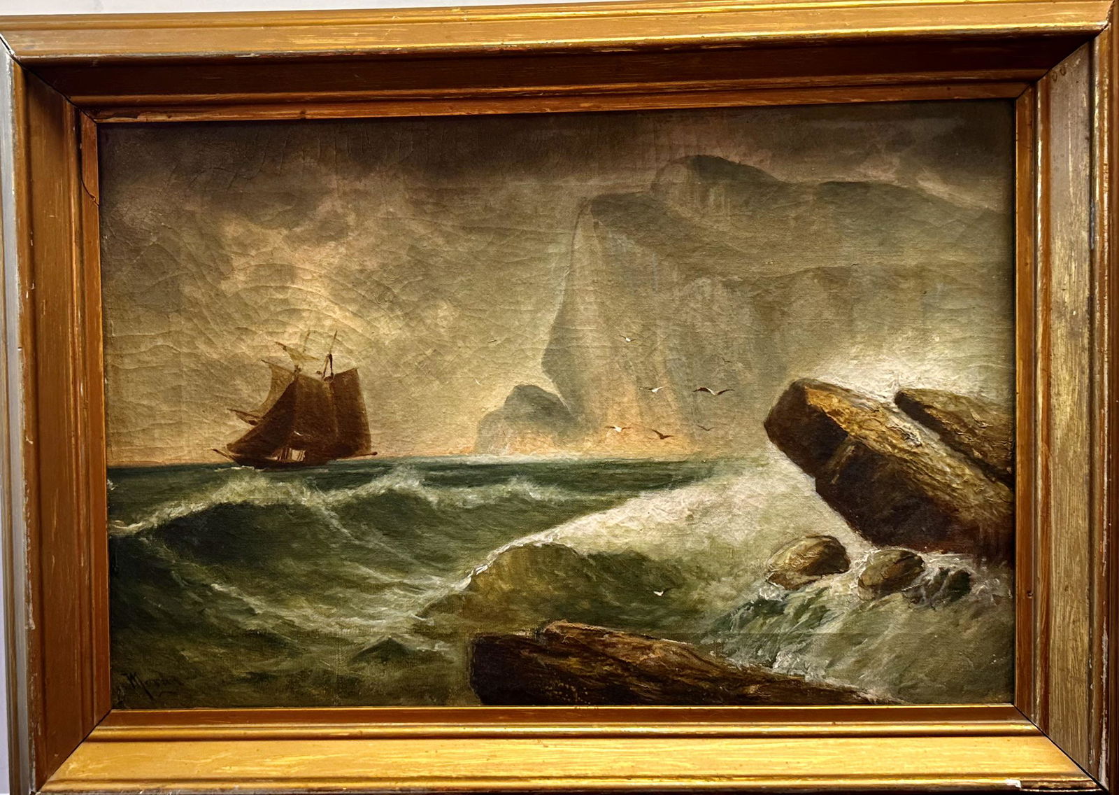 19th Century American Nautical Scene Signed (1 of 6)