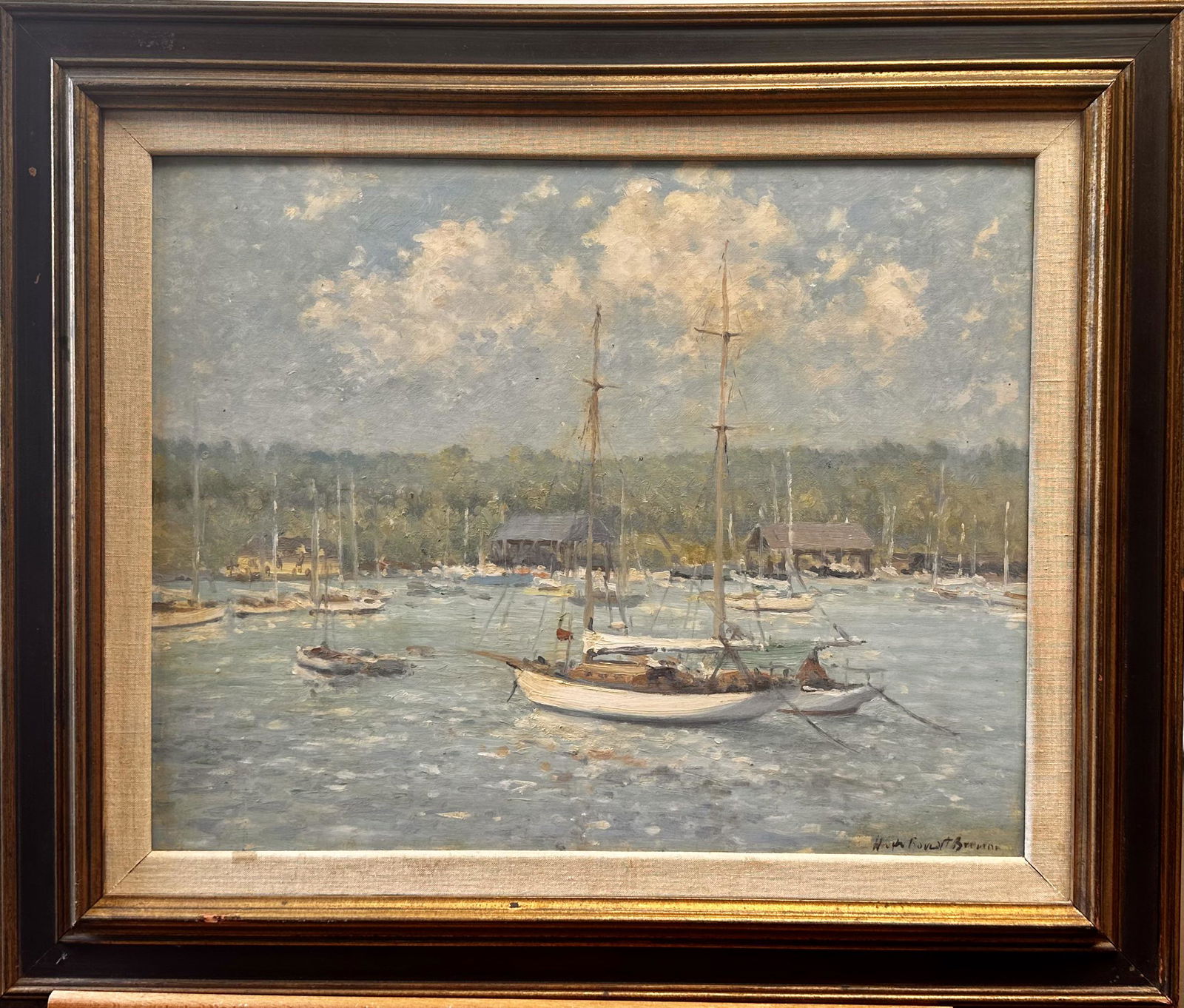 Hugh Boycott Brown English Artist Marine Oil Painting Signed (1 of 5)