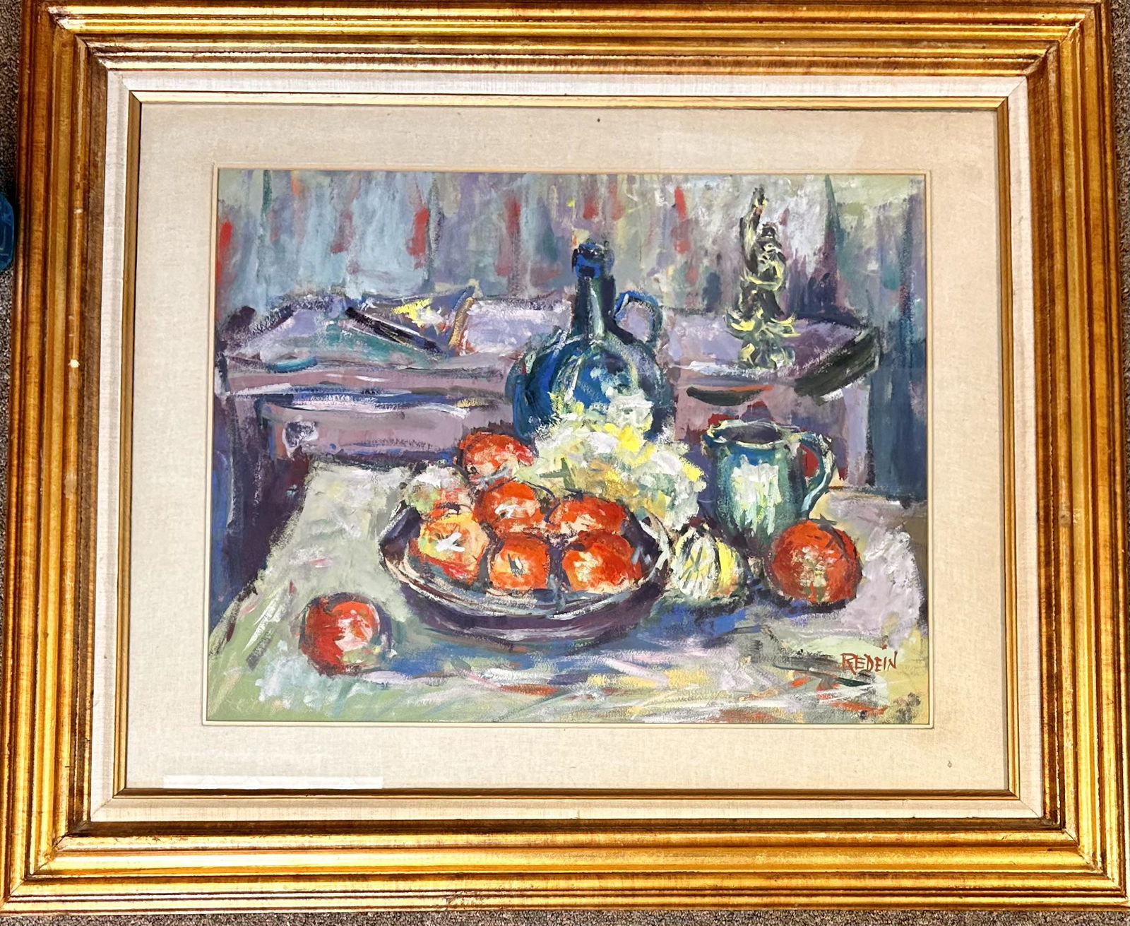 Alexander Redein American New York Artist Gouache signed (1 of 4)