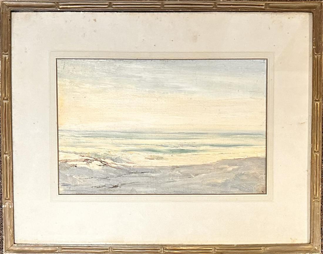Early 20th Century Impressionist Beach Scene Signed (1 of 4)