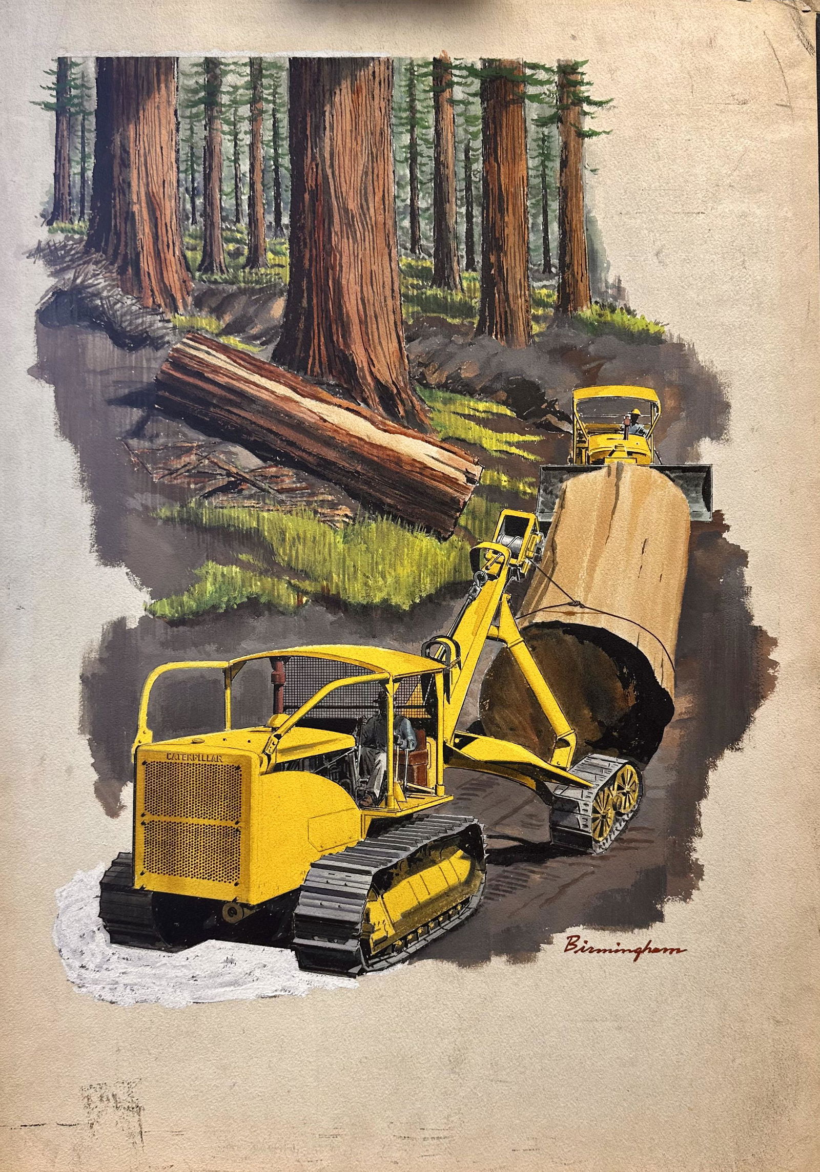 Lloyd Birmingham Original Illustration Industrial Signed #5 (1 of 5)